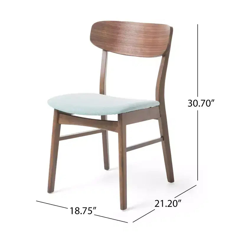 Ensemble de salle à manger GDFStudio Alexis 7 pièces en bois rembourré de style moderne du milieu du siècle