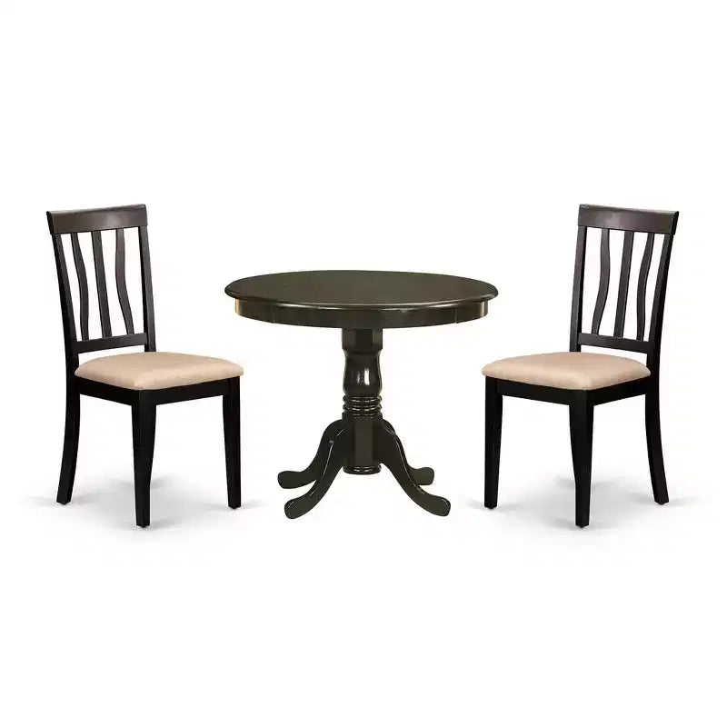 HomeStockKitchen Dining Table Set With 2 Chairs Modern Black