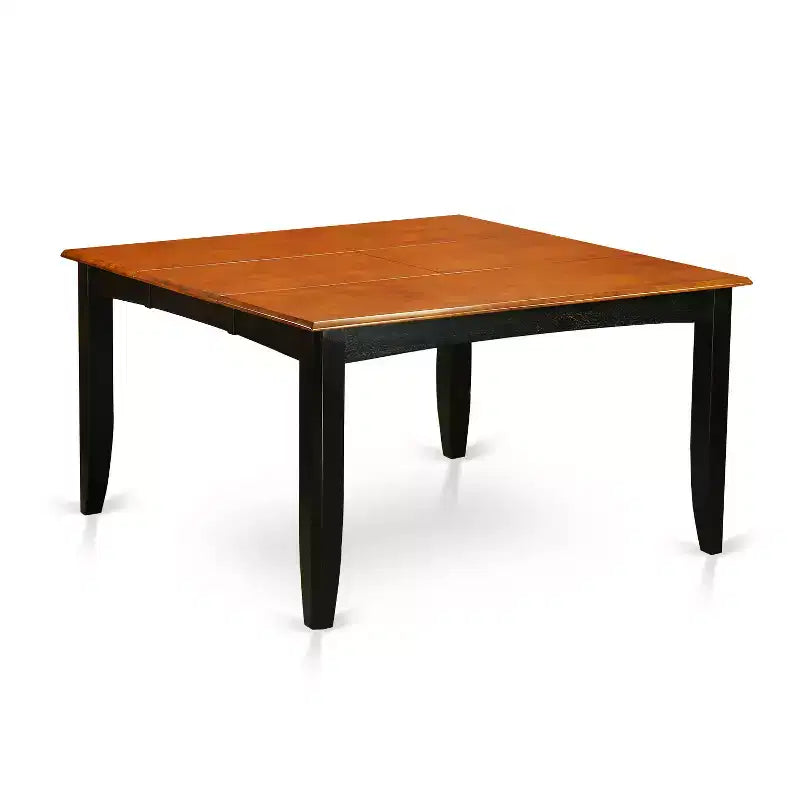 Ensemble de salle à manger moderne 9 pièces Table carrée 8 chaises finition noire cerise 54x54 pouces