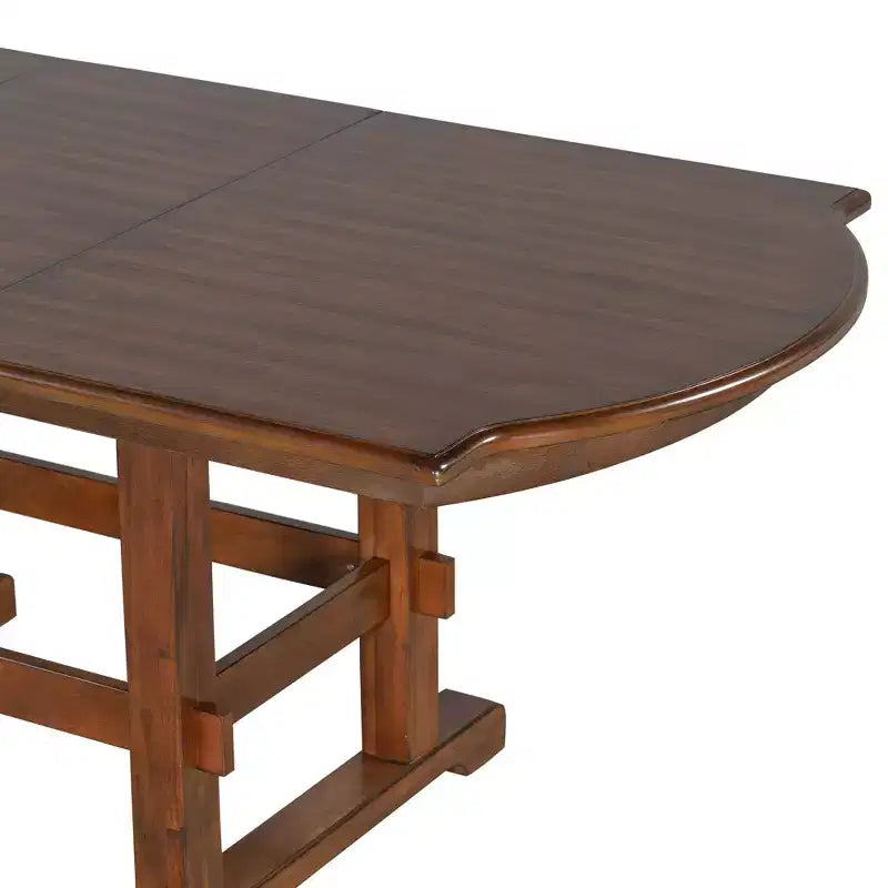 ModernLuxe Ensemble de salle à manger extensible 6 pièces pour 6 personnes, ensemble de salle à manger traditionnel avec table de cuisine, 4 chaises de salle à manger rembourrées et banc, Espresso+Beige
