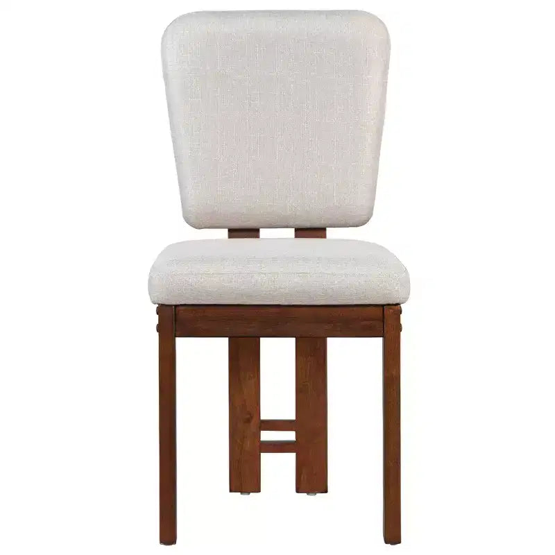 ModernLuxe Ensemble de salle à manger extensible 6 pièces pour 6 personnes, ensemble de salle à manger traditionnel avec table de cuisine, 4 chaises de salle à manger rembourrées et banc, Espresso+Beige