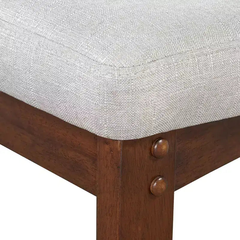 ModernLuxe Ensemble de salle à manger extensible 6 pièces pour 6 personnes, ensemble de salle à manger traditionnel avec table de cuisine, 4 chaises de salle à manger rembourrées et banc, Espresso+Beige