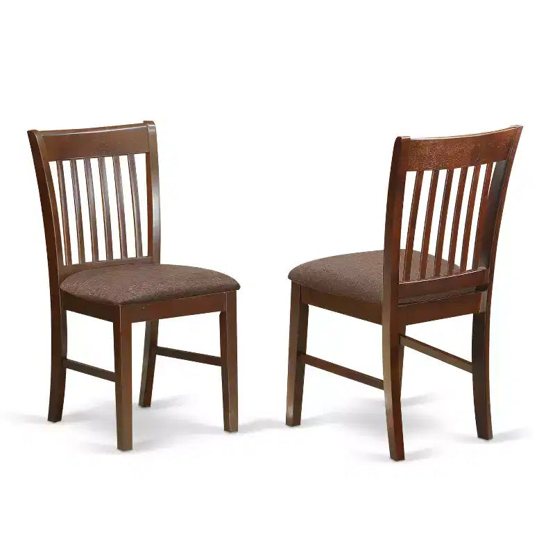 Ensemble table et chaises de cuisine HomeStock Belmont - Table carrée et chaises de salle à manger, Acajou