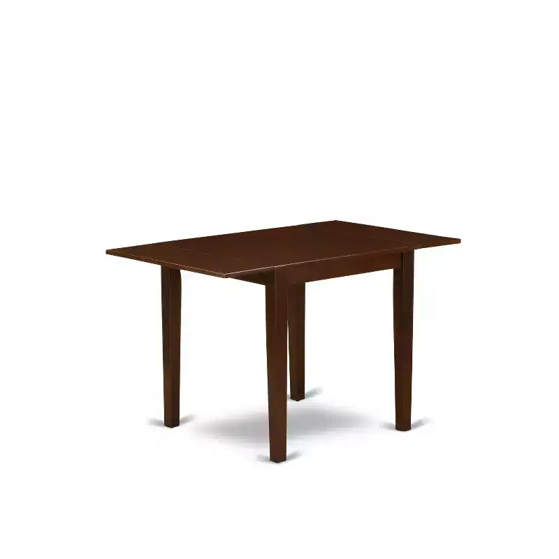 Ensemble de salle à manger 3 pièces HomeStock Belmont comprenant une table en bois et 2 chaises de salle à manger en bois avec assise et dossier à lattes, finition acajou