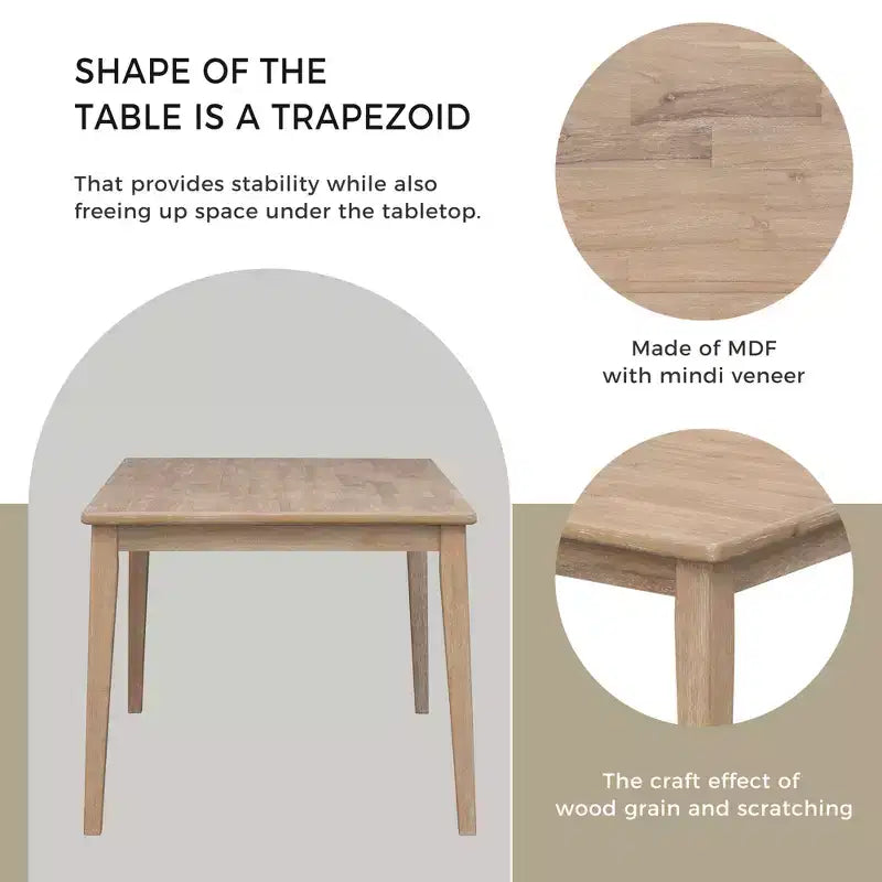 Ensemble de salle à manger GDFStudio Monica 6 pièces avec table et chaises rembourrées