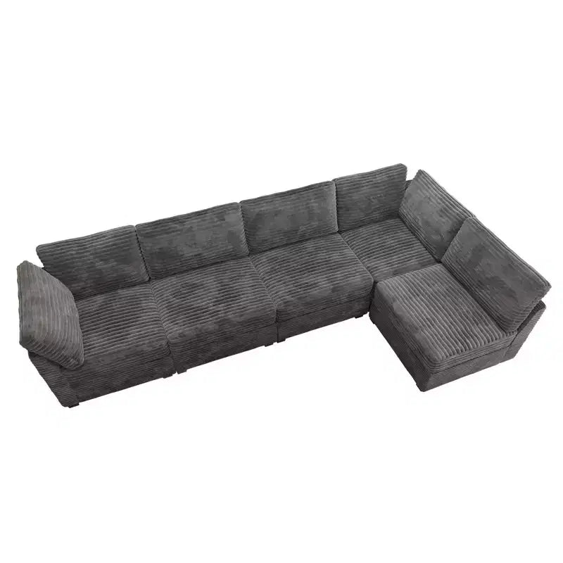 Canapé modulaire de luxe HOMLUX, canapé nuage surdimensionné pour salon, canapé-lit convertible rembourré à assise profonde avec méridienne et pouf