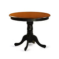3-Piece Black Finish Solid Wood Top - Dining Room Set - Seats 4