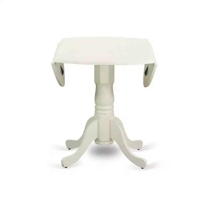 Ensemble table et 2 chaises de salle à manger rondes - Ensemble table et chaises de cuisine blanc lin