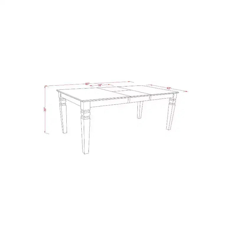 Table de salle à manger HomeStock 5 pièces avec plateau en bois massif finition cerisier et crème et 4 chaises