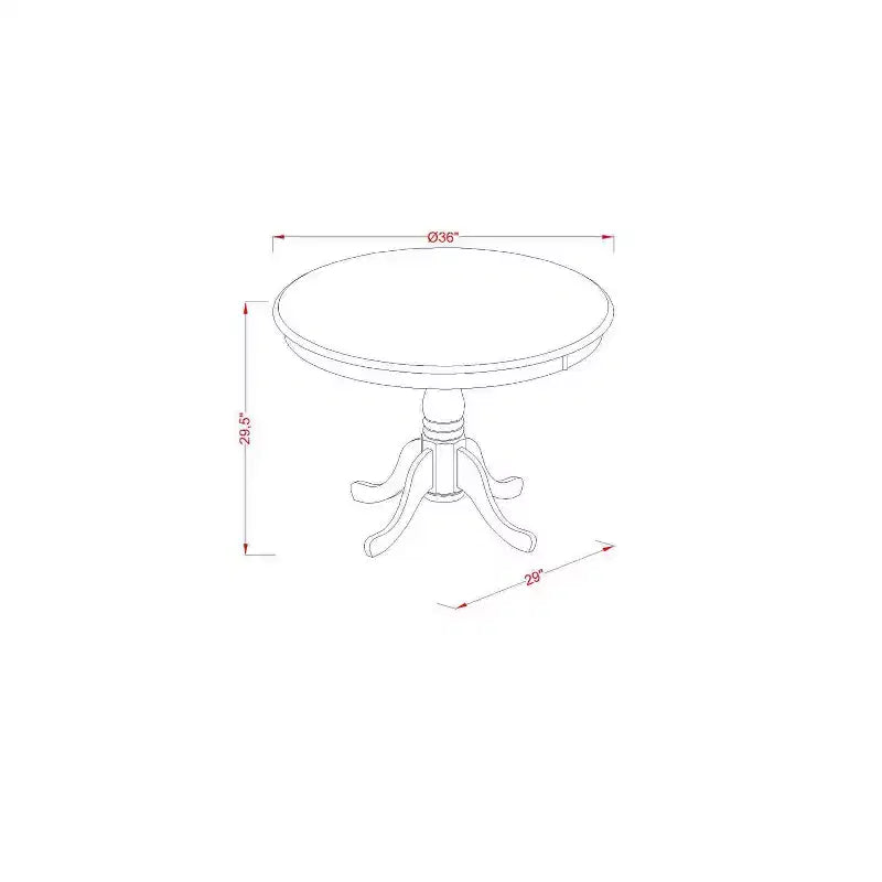 Ensemble table à manger ronde avec chaises - Table de cuisine de 91 cm et 2 chaises de salle à manger
