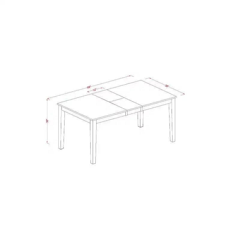 Ensemble de salle à manger gothique 7 pièces - Table en cerisier et 6 chaises - Ensemble de dînette en bois massif