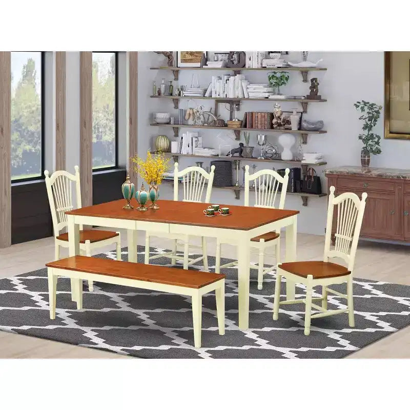Ensemble de salle à manger Hollywood Regency - Table et chaises de cuisine - Meubles de salle à manger élégants
