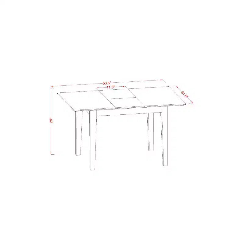 Ensemble de salle à manger rétro – Table et chaises 5 pièces – Meubles de cuisine et salle à manger