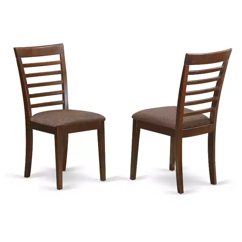 Ensemble de salle à manger 4 places - Petite table de cuisine avec chaises - Design moderne - Finition marron selle