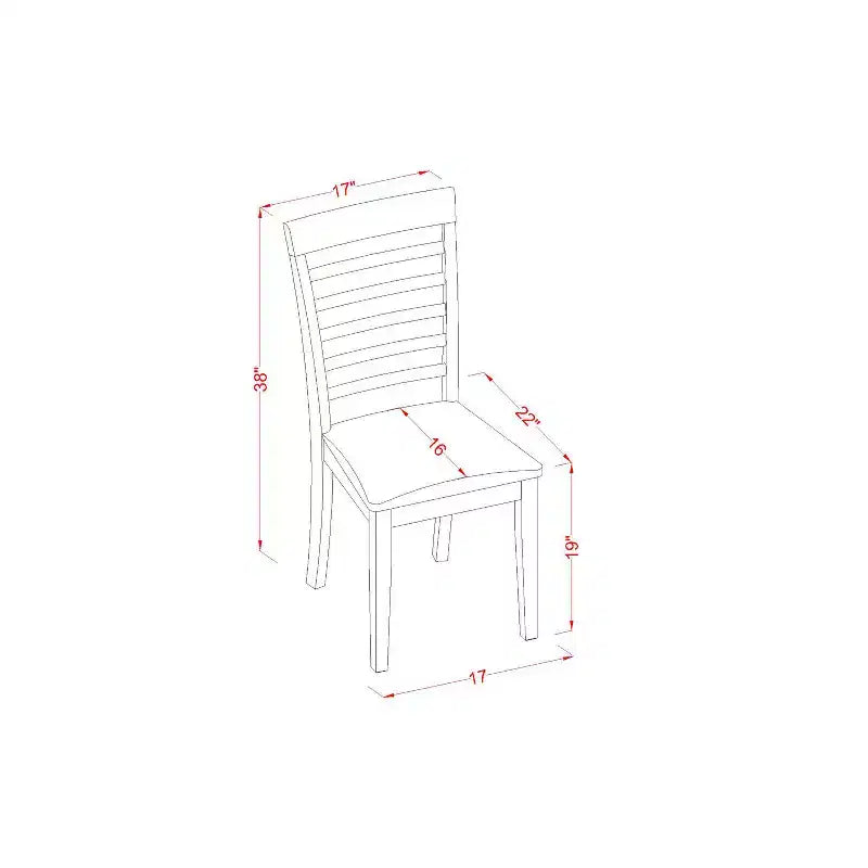 Ensemble de salle à manger 4 places - Petite table de cuisine avec chaises - Design moderne - Finition marron selle