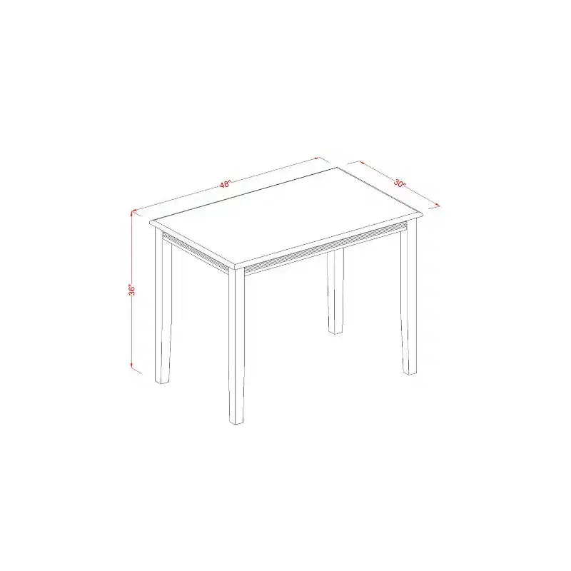 Ensemble de salle à manger 3 pièces HomeStock avec table de hauteur comptoir et plateau en bois massif finition chêne marron naturel