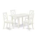 5-Piece Buttermilk and Cherry Solid Wood Top - Dining Room Set - Seats-4