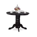 HomeStock 3-Pc Black Finish Solid Wood Top - Dining Room Set - Seats 4