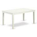 HomeStock 5-Pc Linen White Finish Solid Wood Top - Rectangular Dining Room Set - Seats 4