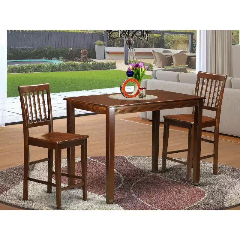 Ensemble repas hauteur comptoir - Table et 4 chaises - Mobilier de cuisine moderne