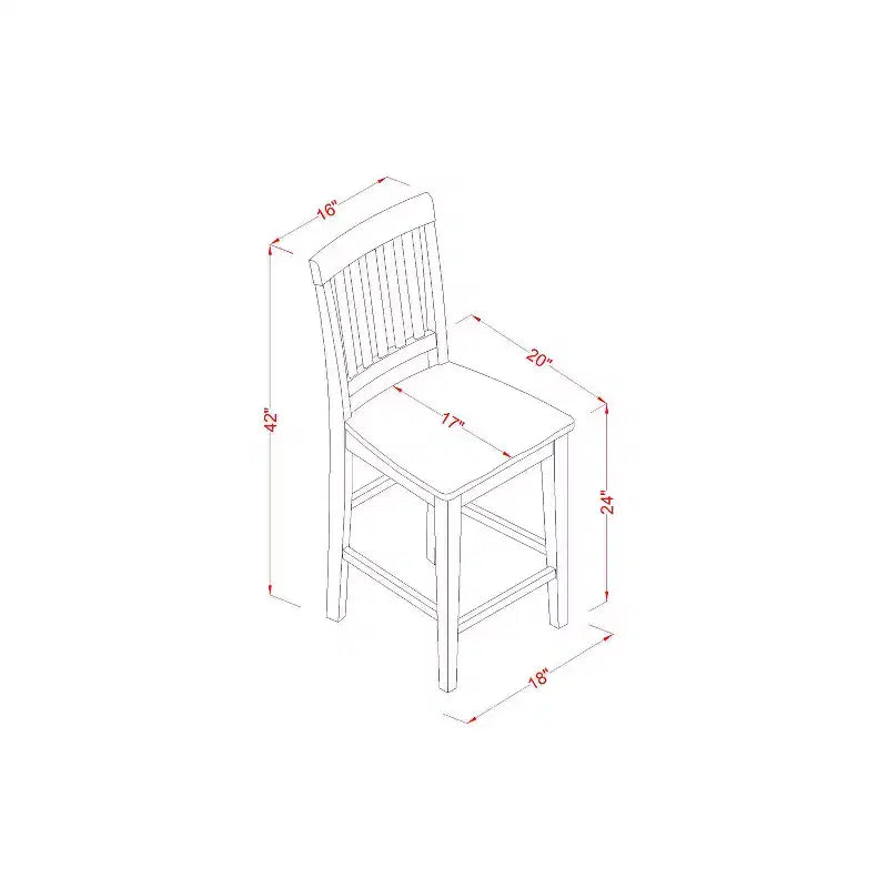 Ensemble repas hauteur comptoir - Table et 4 chaises - Mobilier de cuisine moderne
