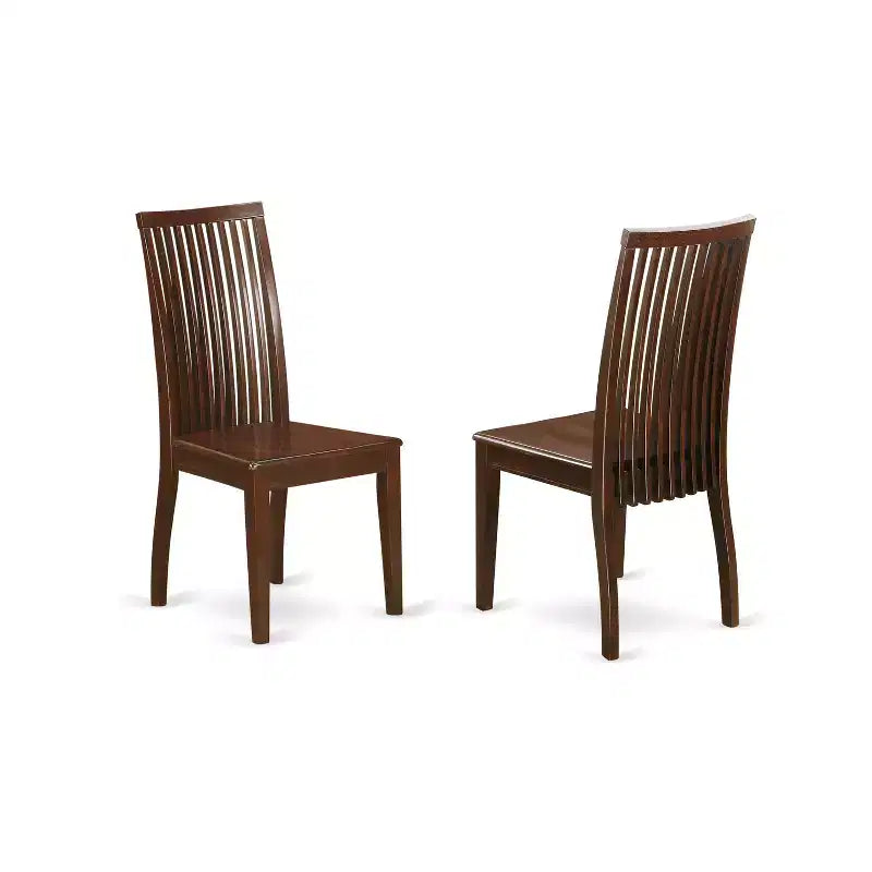 Ensemble de salle à manger rond avec 4 chaises - Table de 42 pouces, finition acajou, ensemble de meubles compacts
