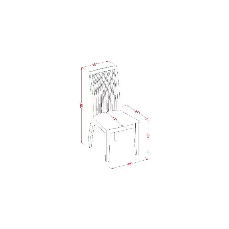Ensemble de salle à manger rond avec 4 chaises - Table de 42 pouces, finition acajou, ensemble de meubles compacts