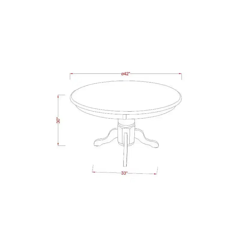 Ensemble table et chaises de cuisine 5 pièces – Table à manger ronde avec chaises – Meubles de style bistrot moderne