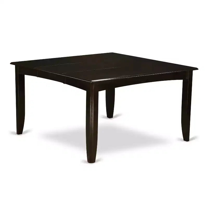 HomeStock 5-Piece Square Cappuccino Finish Solid Wood Top Dining Table with 4 Chairs