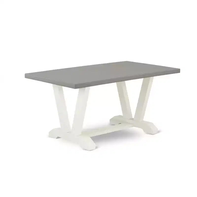Table à manger HomeStock 7 pièces en bois massif finition chêne naturel avec 6 chaises