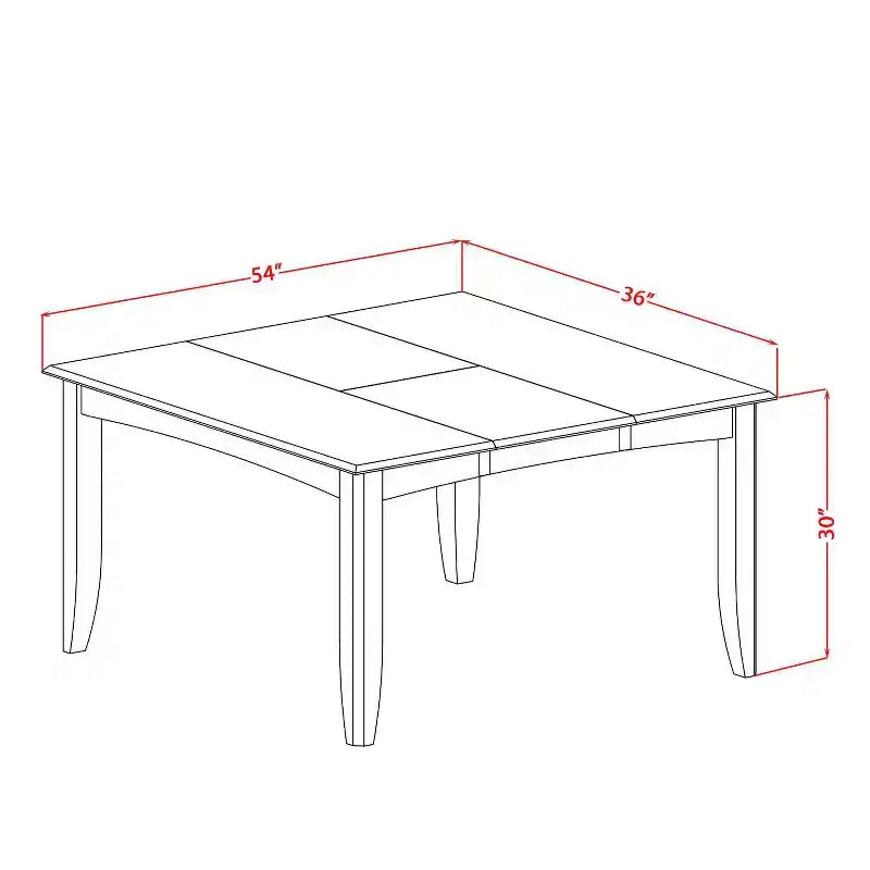 Table de salle à manger 5 pièces HomeStock carrée en bois massif noir et cerisier avec 4 chaises
