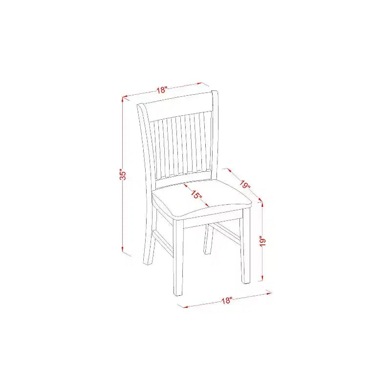Ensemble petite table de cuisine et 4 chaises - Table à manger à rallonges 42 pouces, finition chêne