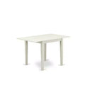 5-Piece Linen White Finish Solid Wood Top - Dining Room Set (Seats-4)