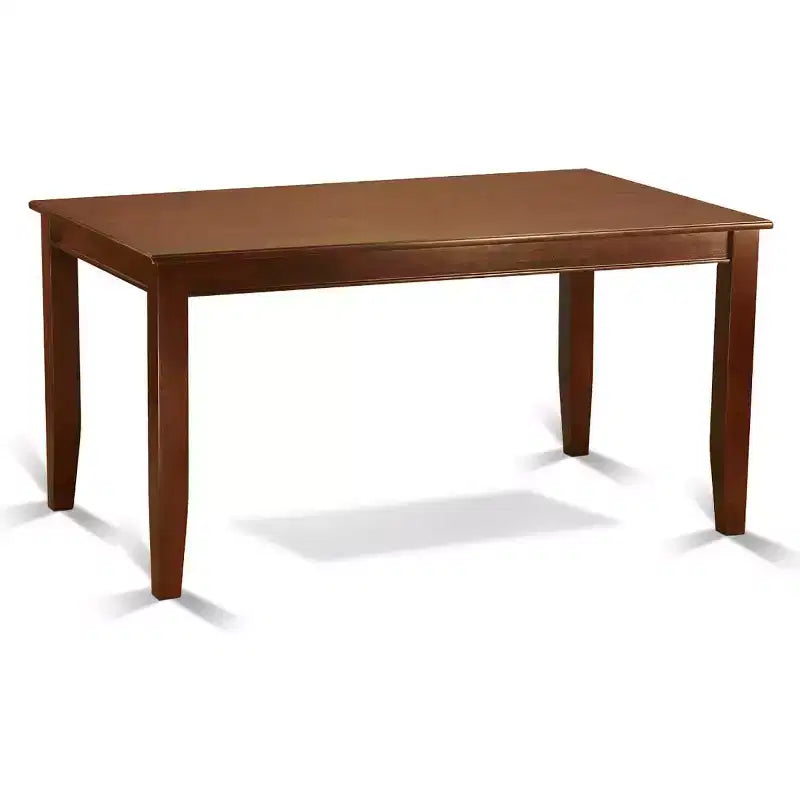 Ensemble table et chaises de salle à manger moderne 5 pièces - Table rectangulaire et 4 chaises - Finition acajou - Design Art nouveau