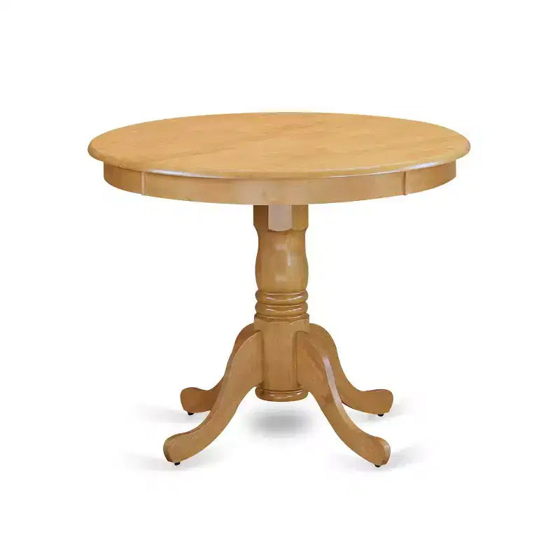 Ensemble table de cuisine ronde – Table à manger 3 pièces avec 2 chaises – Construction en bois massif