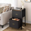Meuble de classement mobile pour documents format Lettre ou A4, Organiseur vertical en tissu sur roulettes, Pour la maison et le bureau, Petit meuble de rangement sous le bureau, Noir