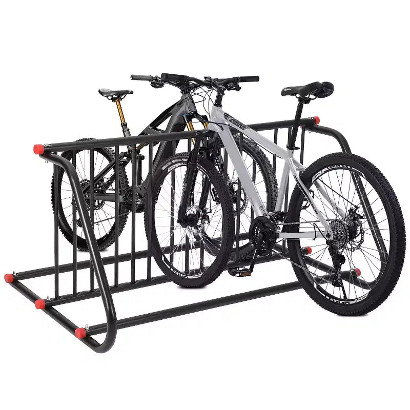 Support de stationnement pour vélos de sol commercial robuste, support de stationnement pour 5/10 vélos, support de vélo extérieur en acier pour garages, magasins, écoles, solide et facile à assembler