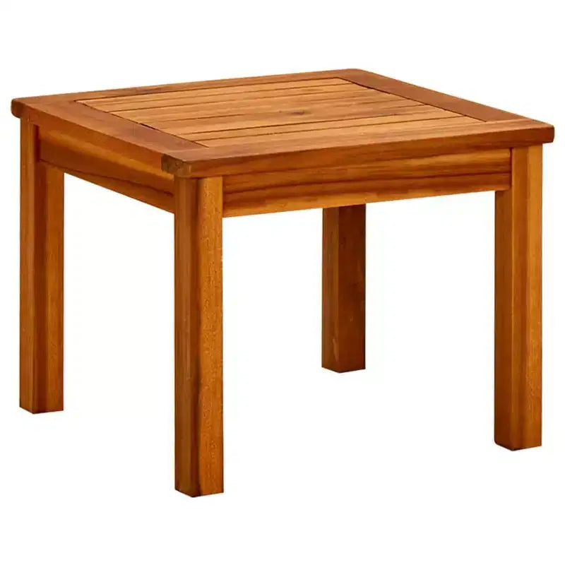 Table basse en bois naturel, bois d'acacia massif - 17,7 x 17,7 x 14,2