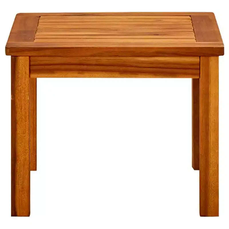 Table basse en bois naturel, bois d'acacia massif - 17,7 x 17,7 x 14,2