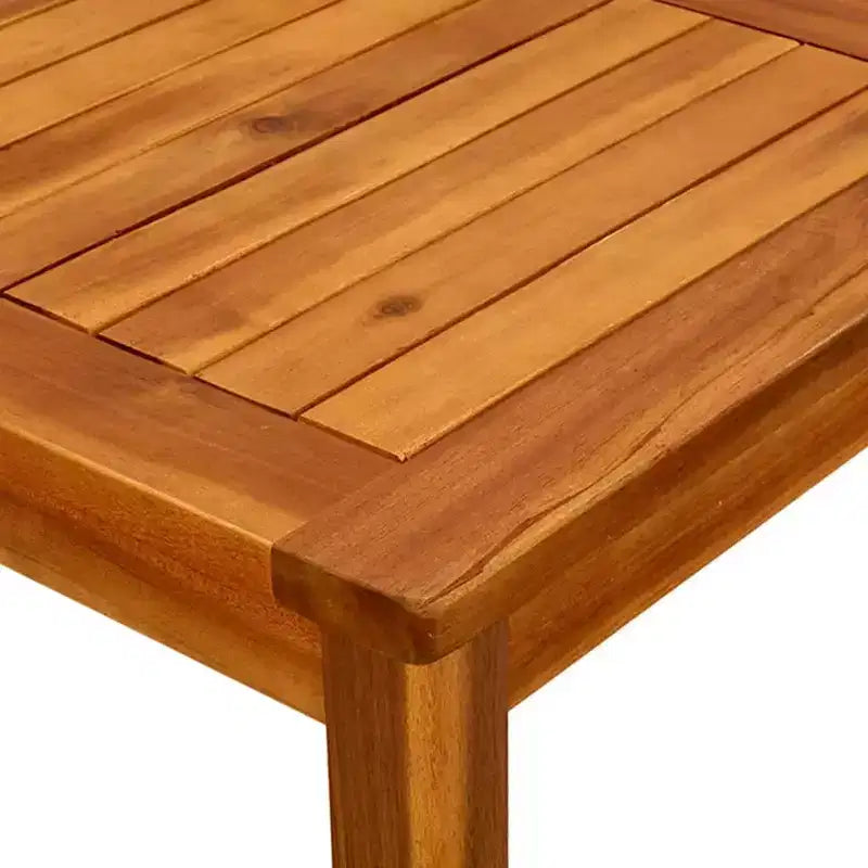 Table basse en bois naturel, bois d'acacia massif - 17,7 x 17,7 x 14,2