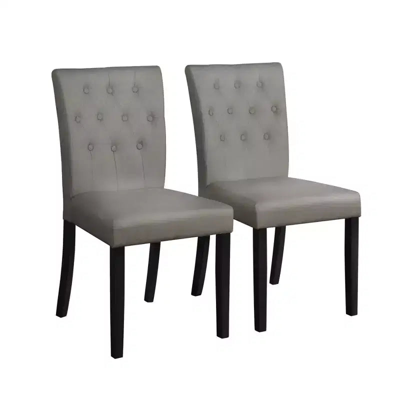 Ensemble de salle à manger 7 pièces ChaletPosh avec chaises de salle à manger avec housse en lin