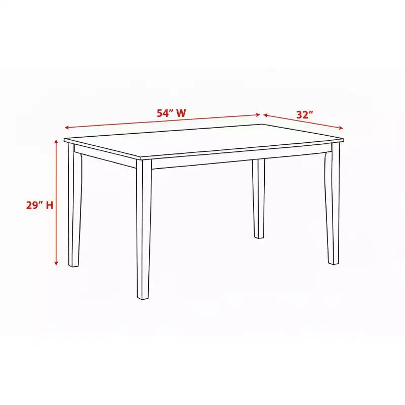 Ensemble de salle à manger 5 pièces en bois Kurmer Cappuccino de Kings Brand Furniture