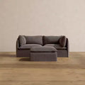 Anabei Modular Washable 2-Seater Sofa + Ottoman | Deluxe+ Seat & Cloud Pillow
