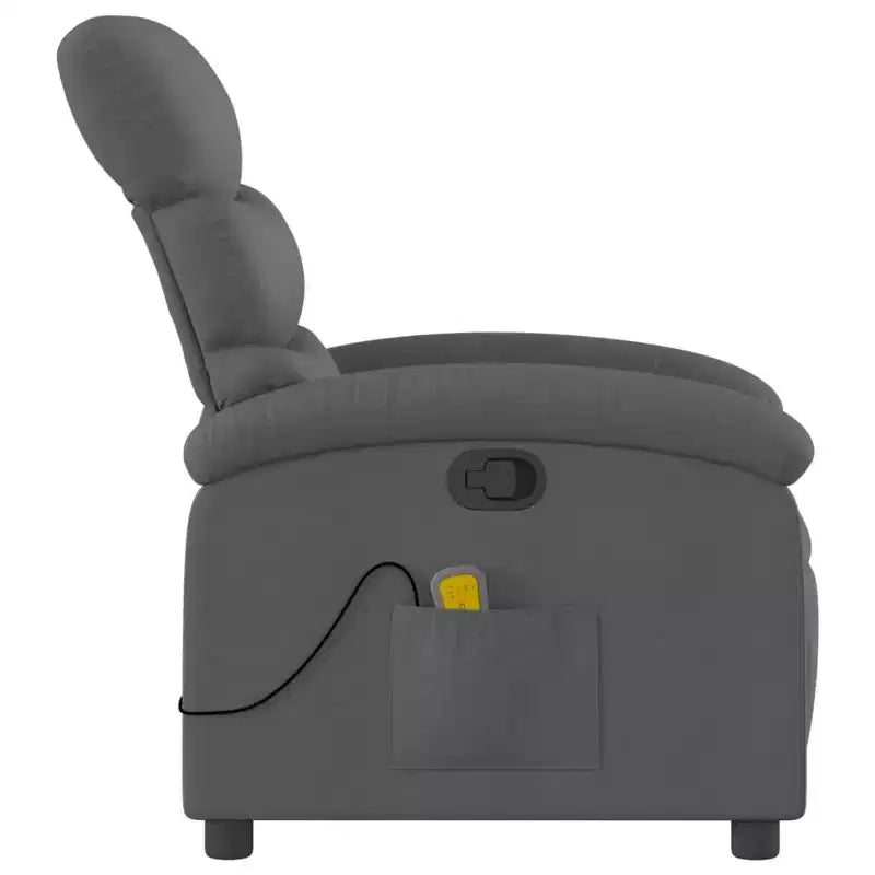 Fauteuil inclinable de massage - Gris clair à dossier inclinable manuel