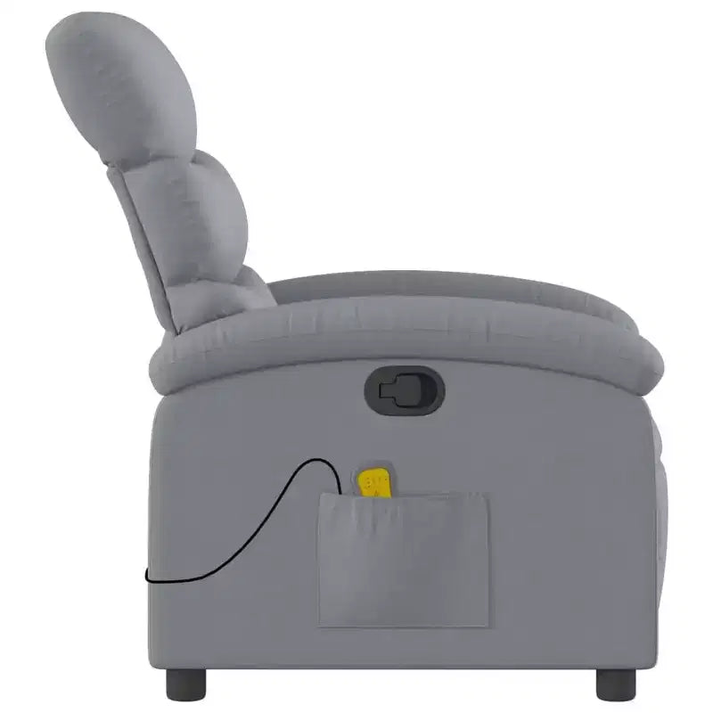 Fauteuil inclinable de massage - Gris clair à dossier inclinable manuel