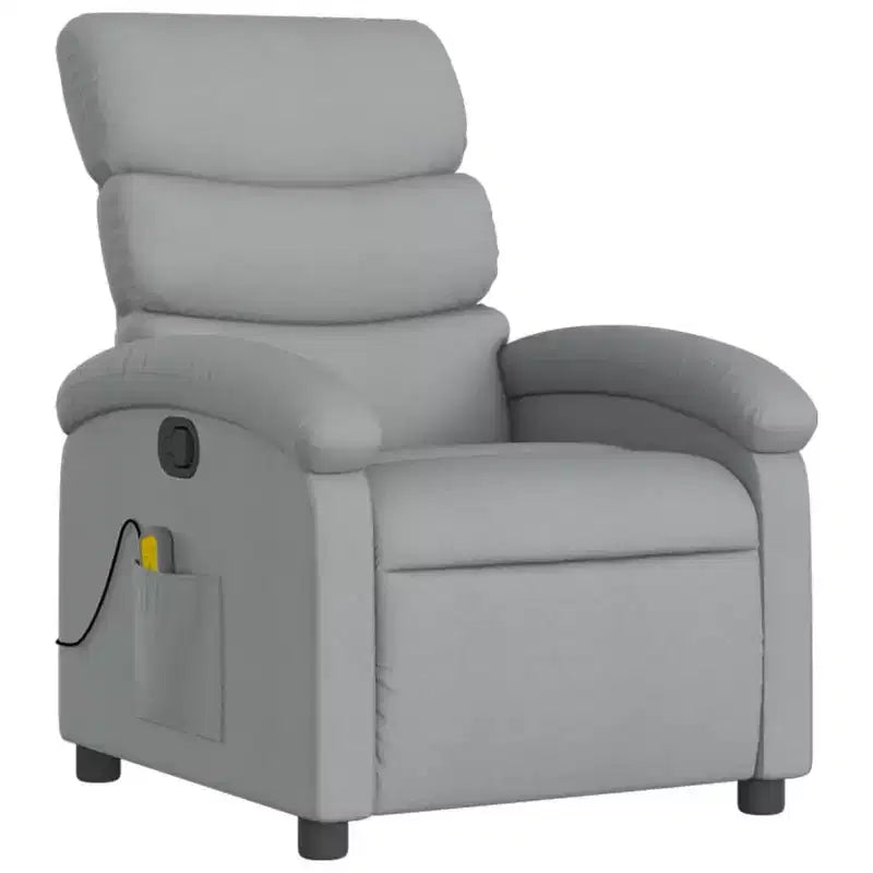 Fauteuil inclinable de massage - Gris clair à dossier inclinable manuel