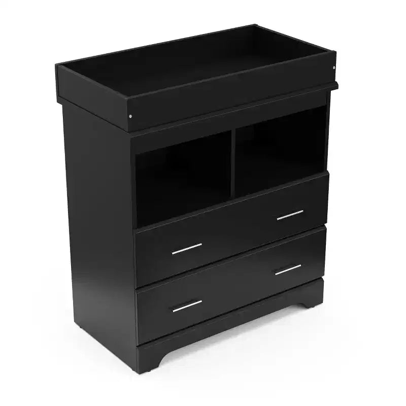 Commode à 2 tiroirs avec plan à langer amovible