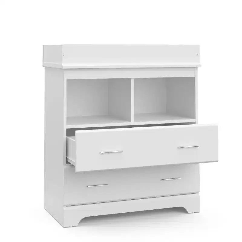 Commode à 2 tiroirs avec plan à langer amovible