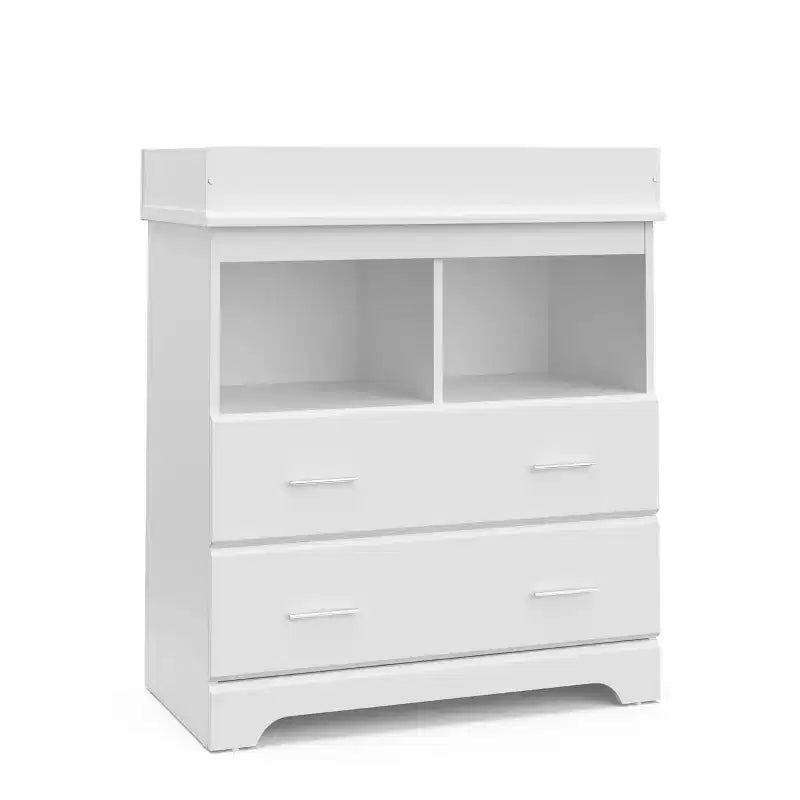 Commode à 2 tiroirs avec plan à langer amovible