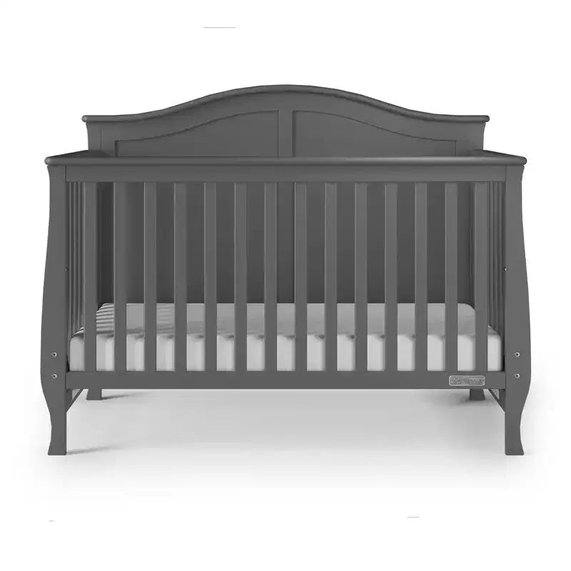 Lit de bébé convertible 4-en-1, se transforme en lit de jour, lit de tout-petit et lit double, 3 positions de matelas, finition sans danger pour bébé